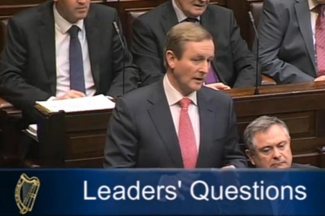 Taoiseach Enda Kenny answering leaders' question.