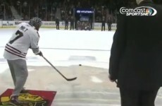 Mr T scored from centre ice sending Chicago fans into a frenzy last night... and it was glorious