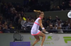 WATCH: Crazy behind-the-back winner lights up women's tennis clash