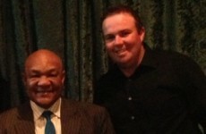 George Foreman met Shane Lowry last night and asked him for a photo*
