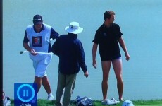 WATCH: Danish golfer strips off to make tricky shot