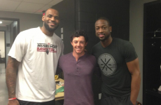 Oh look, there's Rory McIlroy hanging out with LeBron and D-Wade