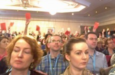 Ruairí Quinn faces red cards and heckles during INTO address