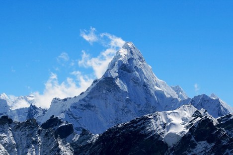 Mount Everest is 8.848 metres tall - but its base camp is 5,364 metres above ground.