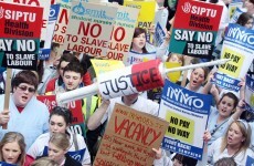 Student nurses protest over plans to cut pay for placements