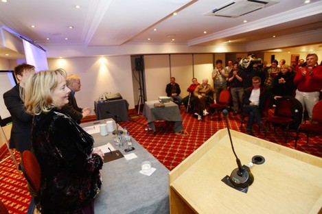 Labour party grass-roots meeting in Gresham Hotel in Dublin. 