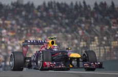 Mark Webber lost a wheel as he took a corner in the Chinese Grand Prix