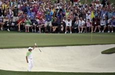 Jason Day got Masters Sunday off to a flier with this eagle from the 2nd bunker