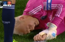 Juninho sent off for wellying the ball back to a time-wasting goalkeeper