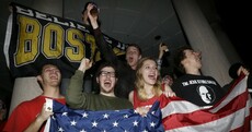 Bostonians celebrate capture of second bombing suspect