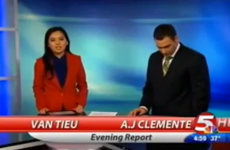 Local newsreader says 'f***ing s**t'... on his first day