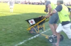 This motorised wheelbarrow is the stretcher of tomorrow in sport