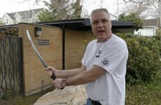 Samurai-sword wielding bishop saves neighbour from stalker