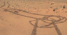 Mars Rover draws huge willy on planet surface