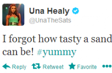 Tweet Sweeper: Una Healy is made for a sandwich maker