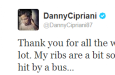 You did get hit by a bus, Danny! It's the sporting tweets of the week