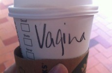 Customer is unimpressed with Starbucks staff writing Vagina on her cup