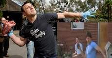 Tommy Bowe goes all 'Uncle Rico' in meat-throwing Lions party