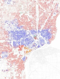 These maps show 21 highly segregated USA cities