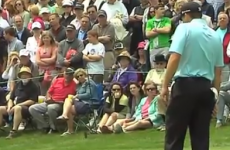 Sergio Garcia using his pitching wedge instead of putter on a six foot putt