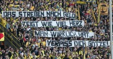 Borussia Dortmund's fans spelled it out for Mario Götze this evening