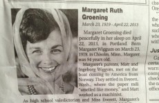 How many Simpsons characters do you recognise from this obituary?