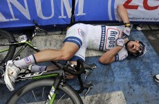 This is what it feels like to sprint for over a kilometre and win a stage of the Giro