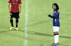 Want to see an absolute wonder goal from the halfway line?