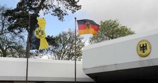 There's a Borussia Dortmund flag flying outside the German Embassy in Dublin
