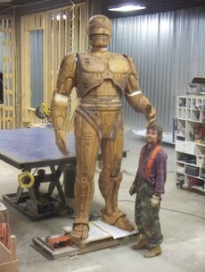 Want to see pictures of Detroit's almost-finished Robocop statue?