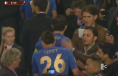 Here he comes... John Terry changes into full kit again to pick up European trophy