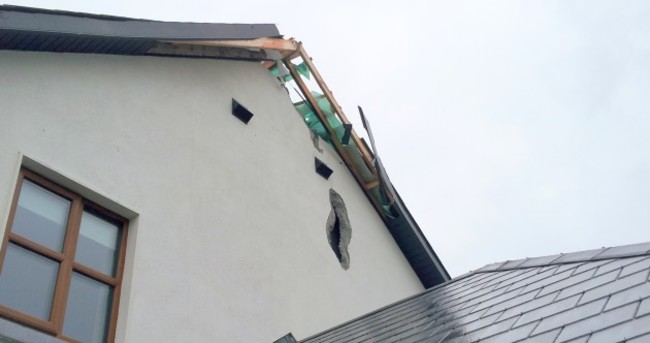 This is what a bolt of lightning did to a house in Tipperary today...