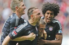 Watch as Frank Ribéry scores a late contender for goal of the season