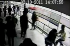 Thief tries to steal woman's handbag and is immediately hit by a bus