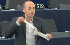 WATCH: Irish MEP rips up property tax form in European Parliament