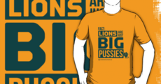 'Lions Are Just Big Pussies' t-shirts going down a storm in Australia