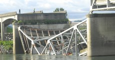 Oversize load on truck causes Washington bridge collapse