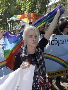 Ukraine gay rights activists hold first ever march