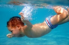 baby in water