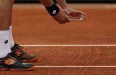 Angry player at French Open takes photo of ball mark with his phone