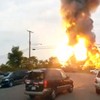 Train explodes after derailment from Baltimore tracks