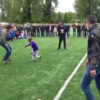 Van Persie shows off his skills to youngsters at football tournament in Rotterdam