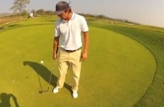 Golfer flips his club while juggling a ball in an incredible trick shot video