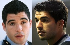 Poor enough lookalike of the day: Leitrim's Emlyn Mulligan and Liverpool's Luis Suarez