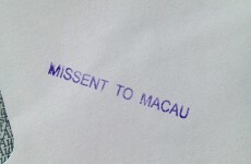 So, a statement for Irish language mag ended up in Macau, China