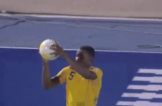 Epic fail at throw-in by Jamaican player in 2014 World Cup qualifier
