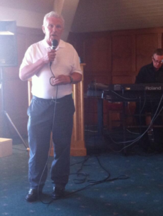 John Giles sings 'Don't Cry For Me Argentina' at Hollystown Golf Club