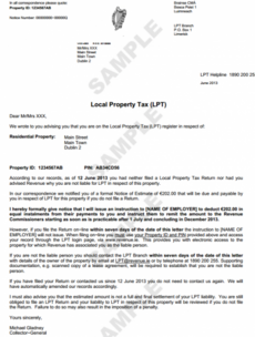 If you've not paid the property tax, Revenue is sending you this letter