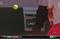 Slow-motion GIF shows what a tennis ball goes through at impact