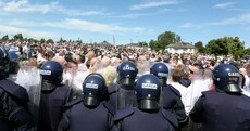 Gardaí in riot gear attend funeral of former IRA chief of staff
